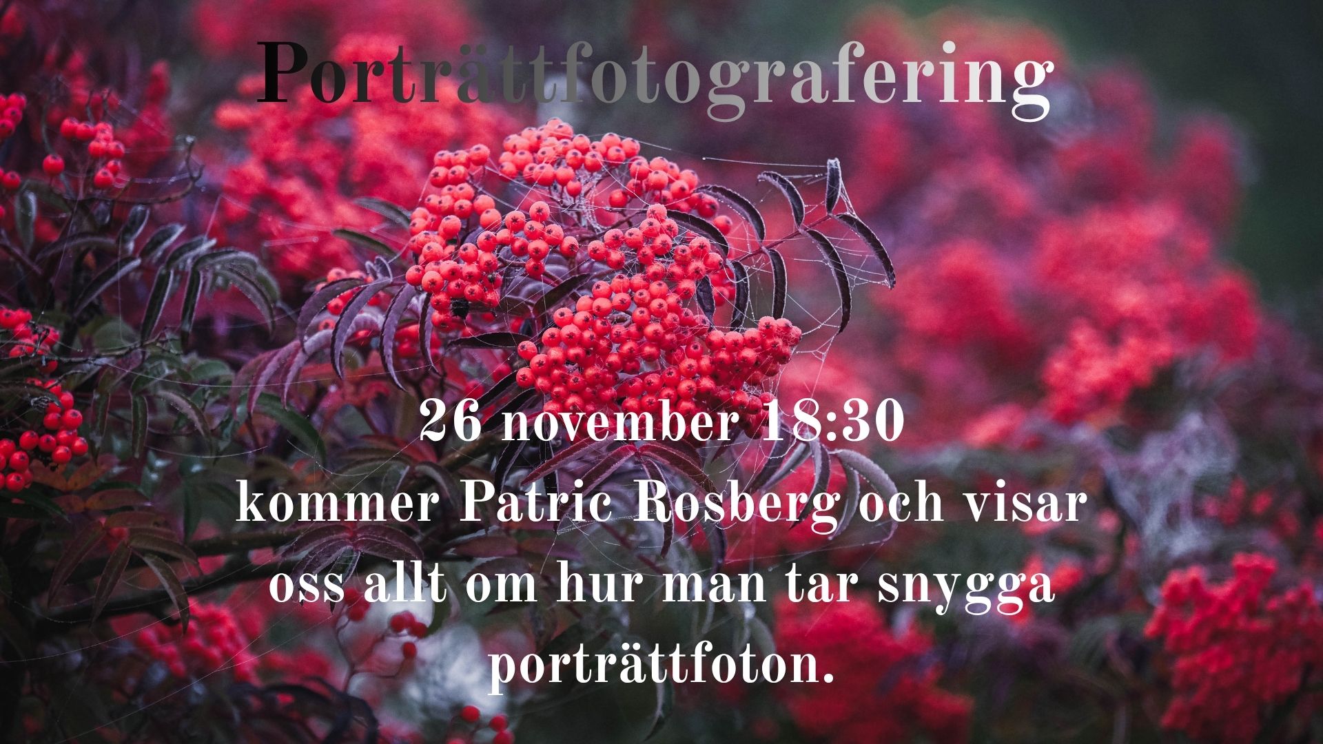 Porträttfotografering